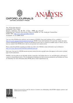 The Wate=fall Illusion Autho=(s)