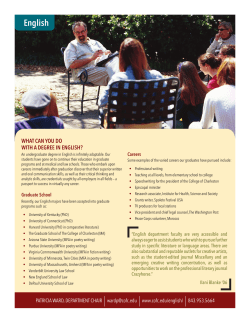 English - School of Humanities and Social Sciences