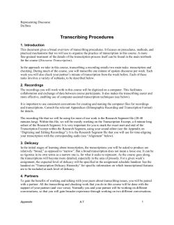 Transcribing Procedures