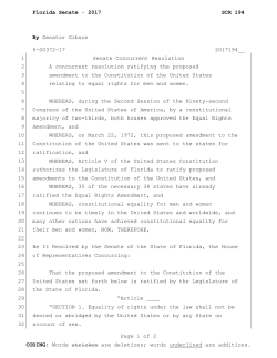 SCR 194 - The Florida Senate