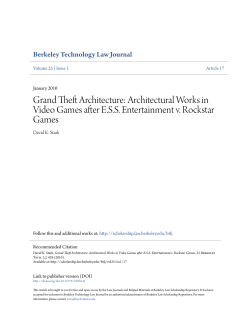 Grand Theft Architecture - Berkeley Law Scholarship Repository