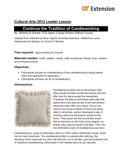 Continue the Tradition of Candlewicking