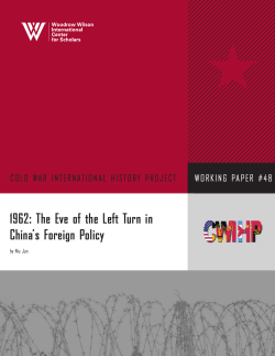 The Eve of the Left Turn in China`s Foreign Policy