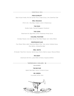 MISS SCARLETT MRS. PEACOCK THE MAID THE COOK