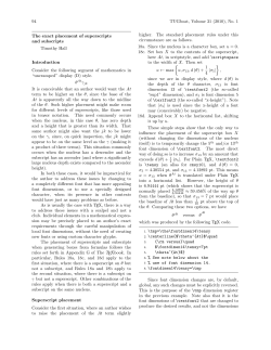 The exact placement of superscripts and subscripts Timothy Hall
