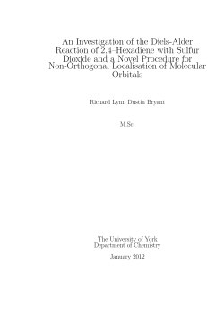 An Investigation of the Diels-Alder Reaction of 2,4&ndash;Hexadiene with