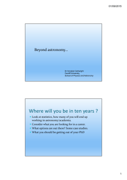 Beyond Astronomy - Cardiff University
