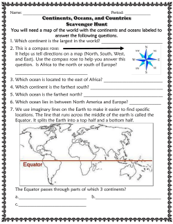 Map Skills Scavenger Hunt