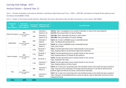 Assessment Outline - Canning Vale College