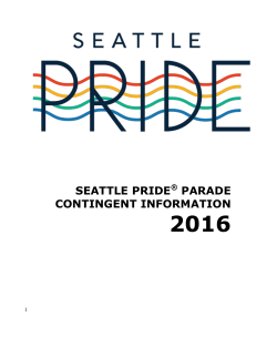 seattle pride parade contingent information 2016