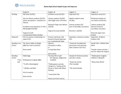 English Course Guide Scope and Sequence
