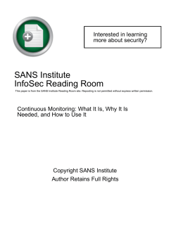 Continuous Monitoring: What It Is, Why It Is Needed