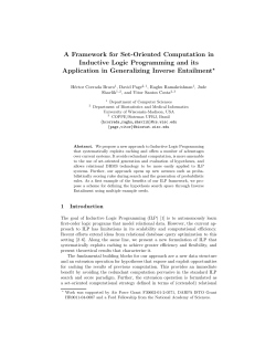 A Framework for Set-Oriented Computation in Inductive Logic