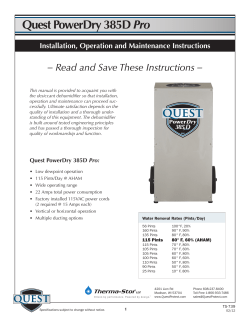 Quest DRY 150 Quest PowerDry 385D Pro