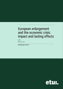 European enlargement and the economic crisis: impact and lasting