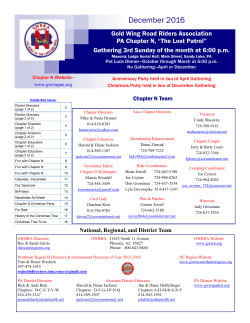 2016 12 December Newsletter