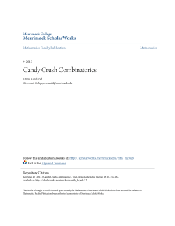 Candy Crush Combinatorics