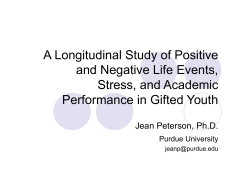 A Longitudinal Study of Positive and Negative Life Events, Stress