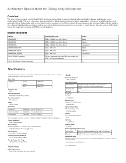 Architecture Specifications for Ceiling Array Microphone