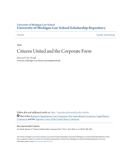 Citizens United and the Corporate Form