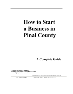 How to Start a Business in Pinal County