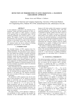 DETECTION OF PERIODICITIES IN GENE SEQUENCES