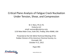 Critical Plane Analysis of Tension, Shear, and Compression