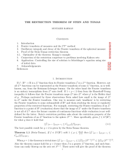 Stein-Tomas restriction theorem - wiki