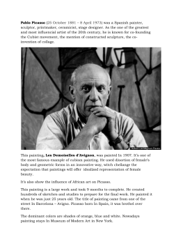 Pablo Picasso (25 October 1881 &ndash; 8 April 1973) was a Spanish