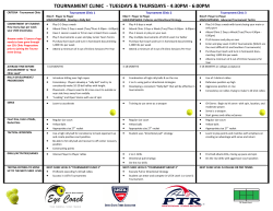 Tourney Group Flyer - the Mobile Tennis Center