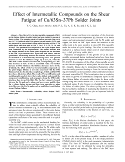 Effect Of Intermetallic Compounds On The Shear Fatigue Of Cu