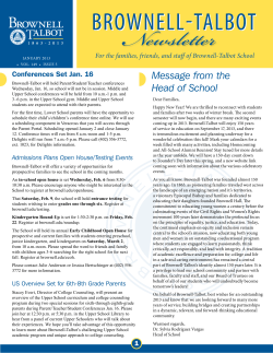 Newsletter - Brownell Talbot School