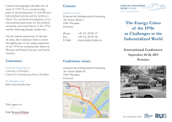 The Energy Crises of the 1970s as Challenges to the Industrialized