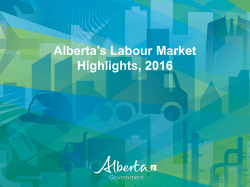 Alberta`s Labour Market Highlights, 2016