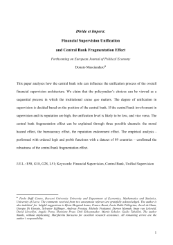 Divide et Impera: Financial Supervision Unification and Central