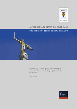 a preliminary study on civil case progression times in new zealand