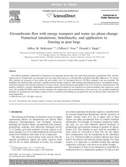 Groundwater flow with energy transport and water&ndash;ice phase