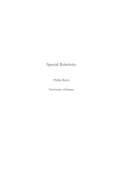 Special Relativity - Stanford University
