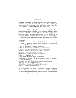 On Plato`s Politeia - Institut f&uuml;r Philosophie
