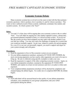 free market capitalist economic system