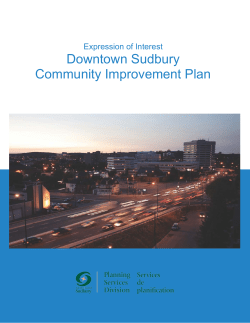 Downtown Sudbury Community Improvement Plan