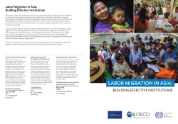 Labor Migration in Asia: Building Effective Institutions
