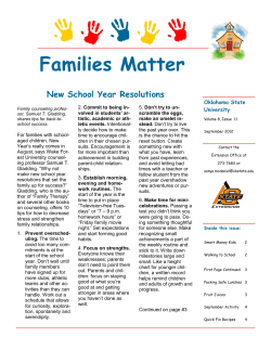 Families Matter - Oklahoma Cooperative Extension Service