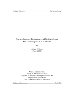 The Metamorphoses as Anti-Epic
