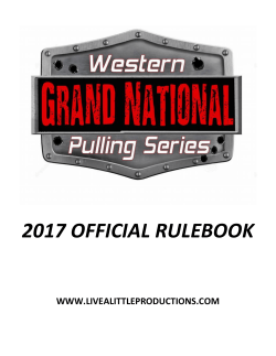 2017 official rulebook - Live A Little Productions