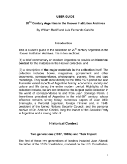 The Argentina of the 20th Century in the Hoover