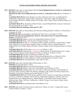 dates load limits were applied and lifted
