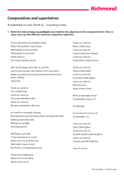 Comparatives and superlatives