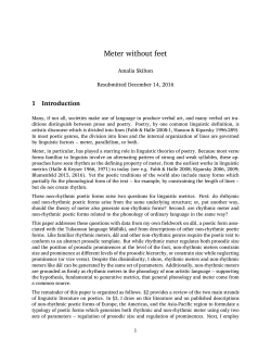 Meter without feet - UC Berkeley Linguistics
