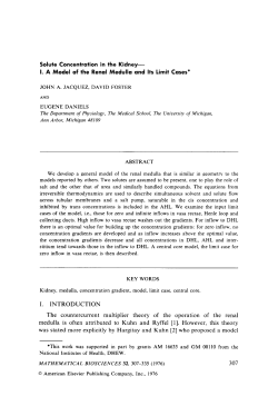 I. INTRODUCTION The countercurrent multiplier theory